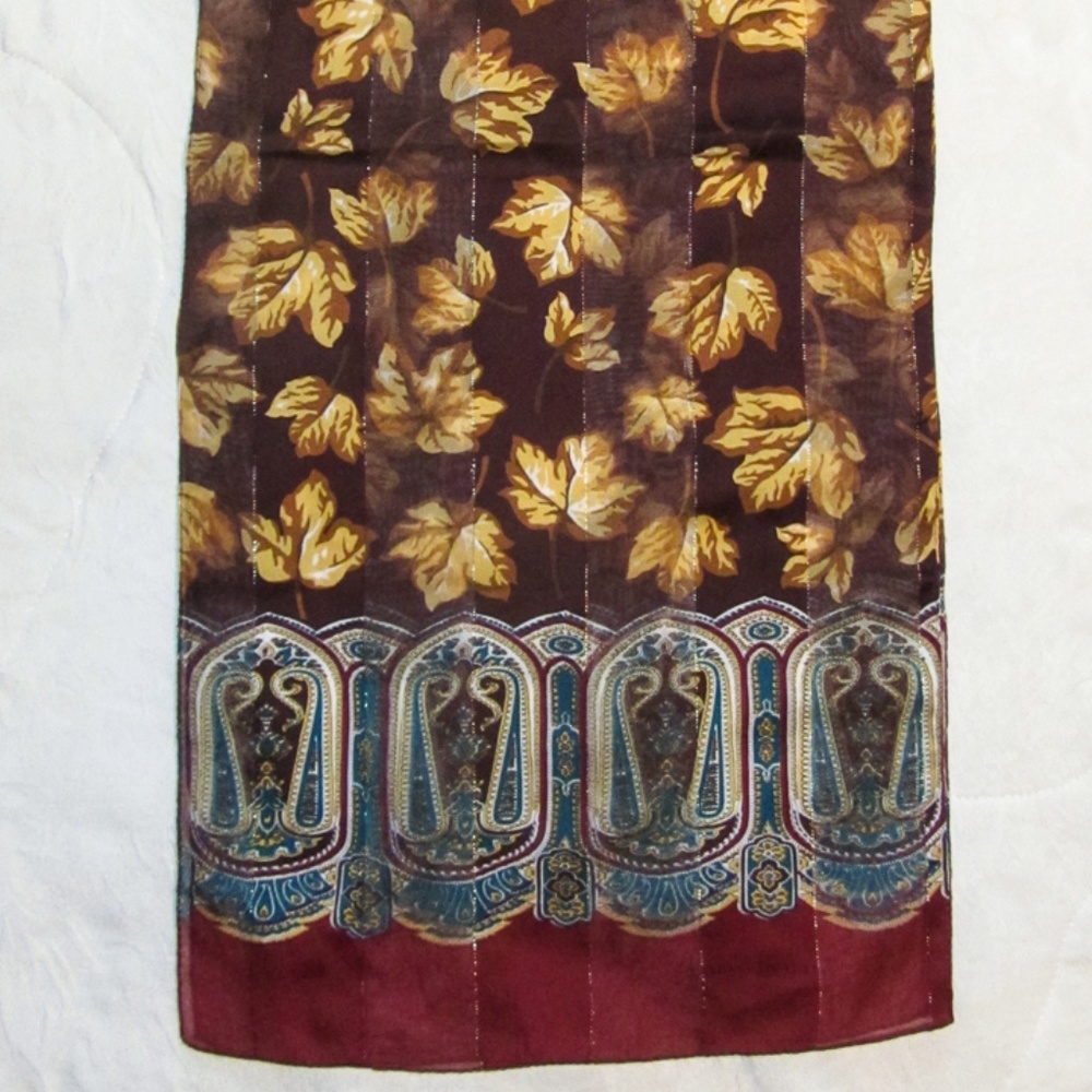 Harve Benard Fall Foliage Rectangular Scarf 13x60"